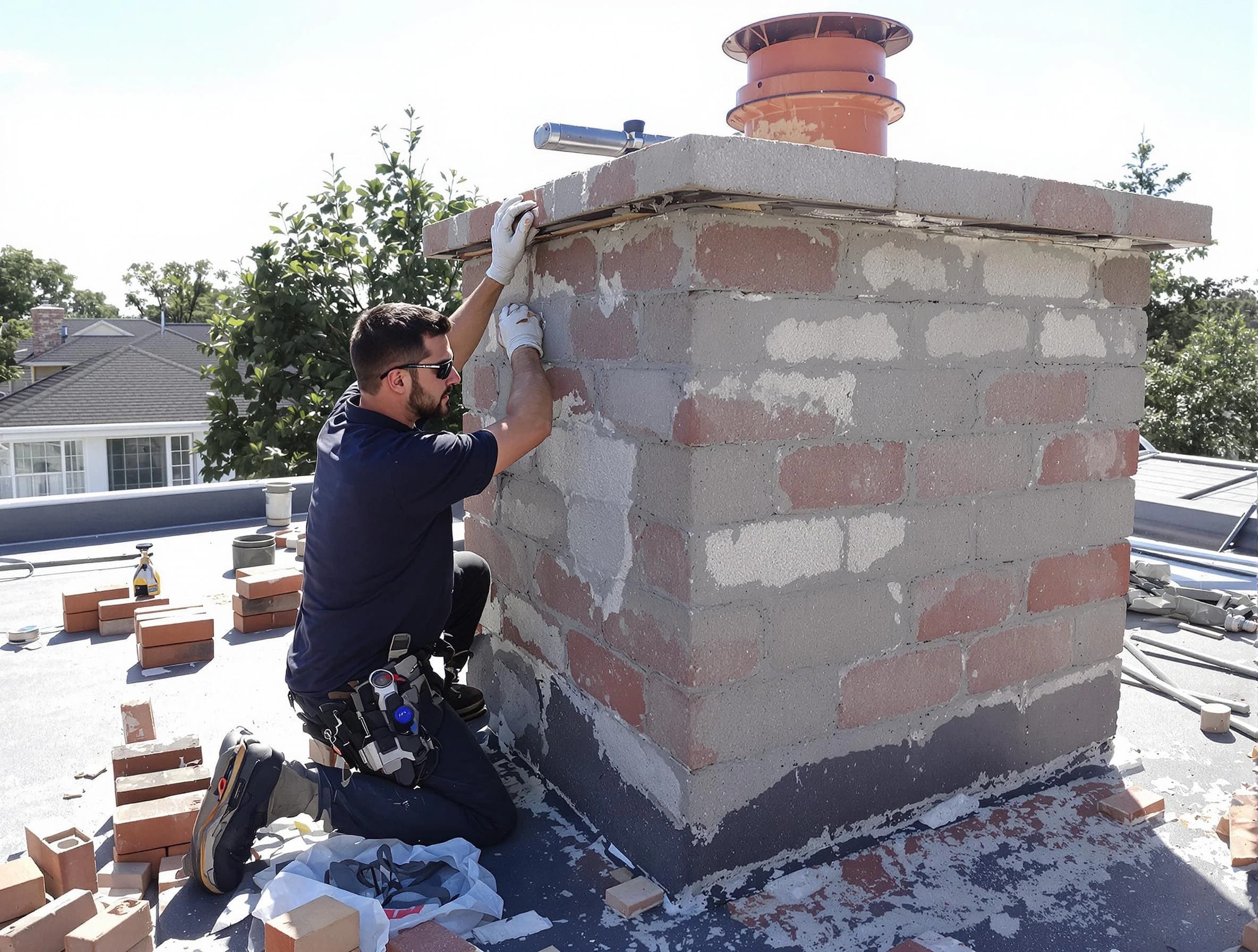 Advanced chimney repair process by Layton Chimney Sweep in Layton, UT