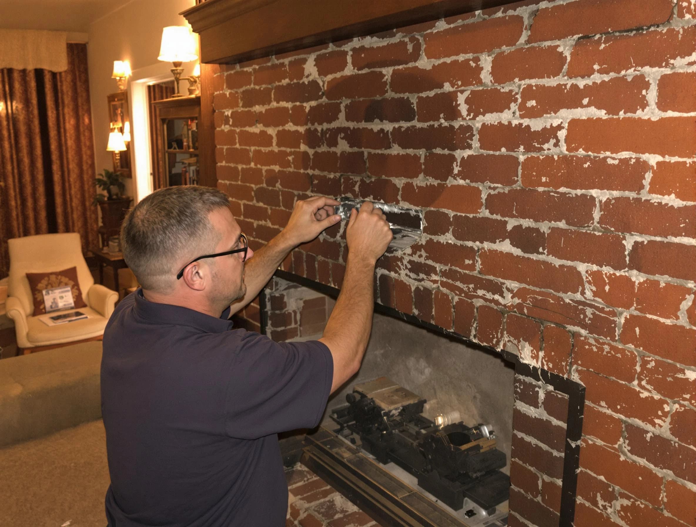 Layton Chimney Sweep expert fixing a fireplace in Layton, UT