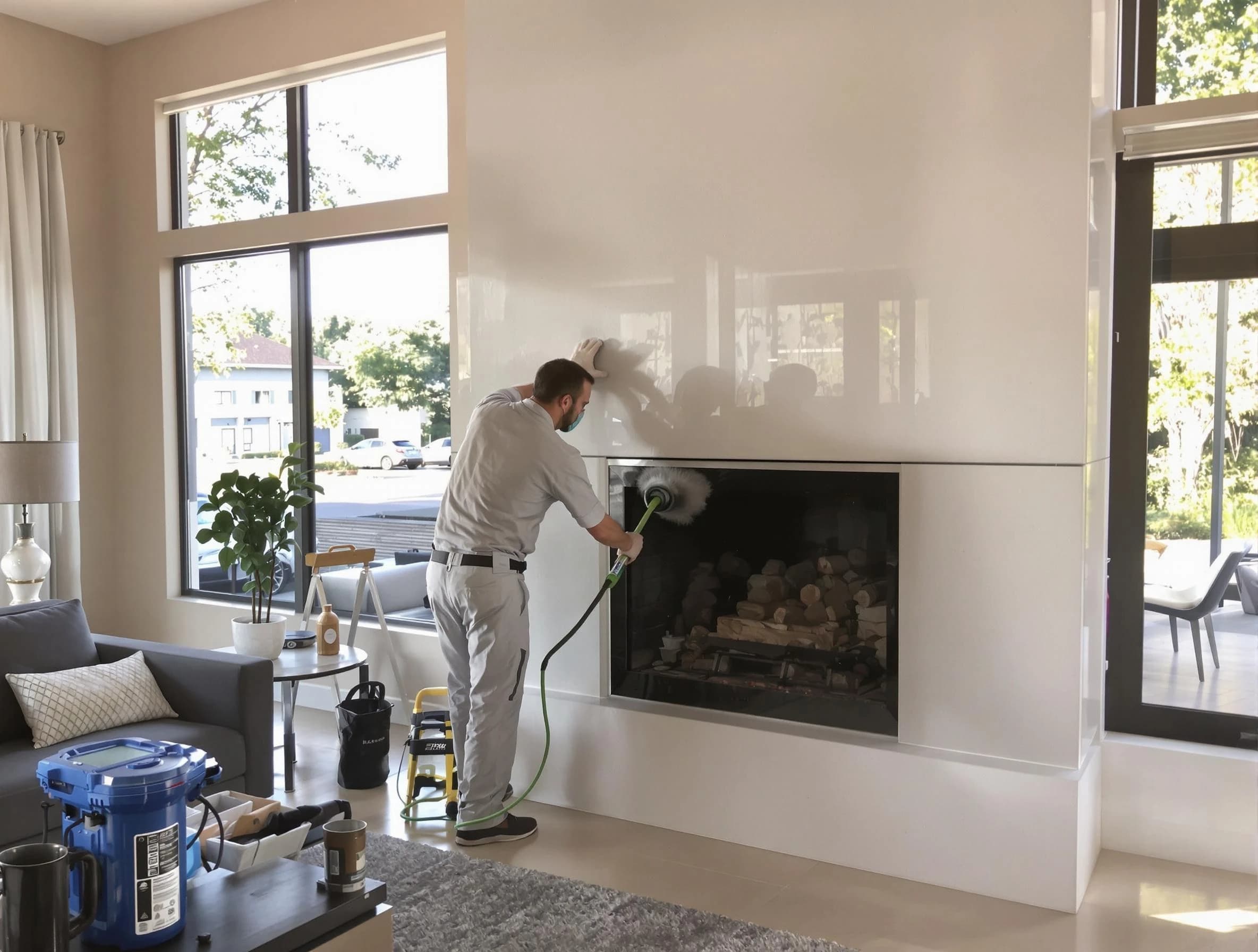 Layton Chimney Sweep performing thorough soot removal in Layton, UT