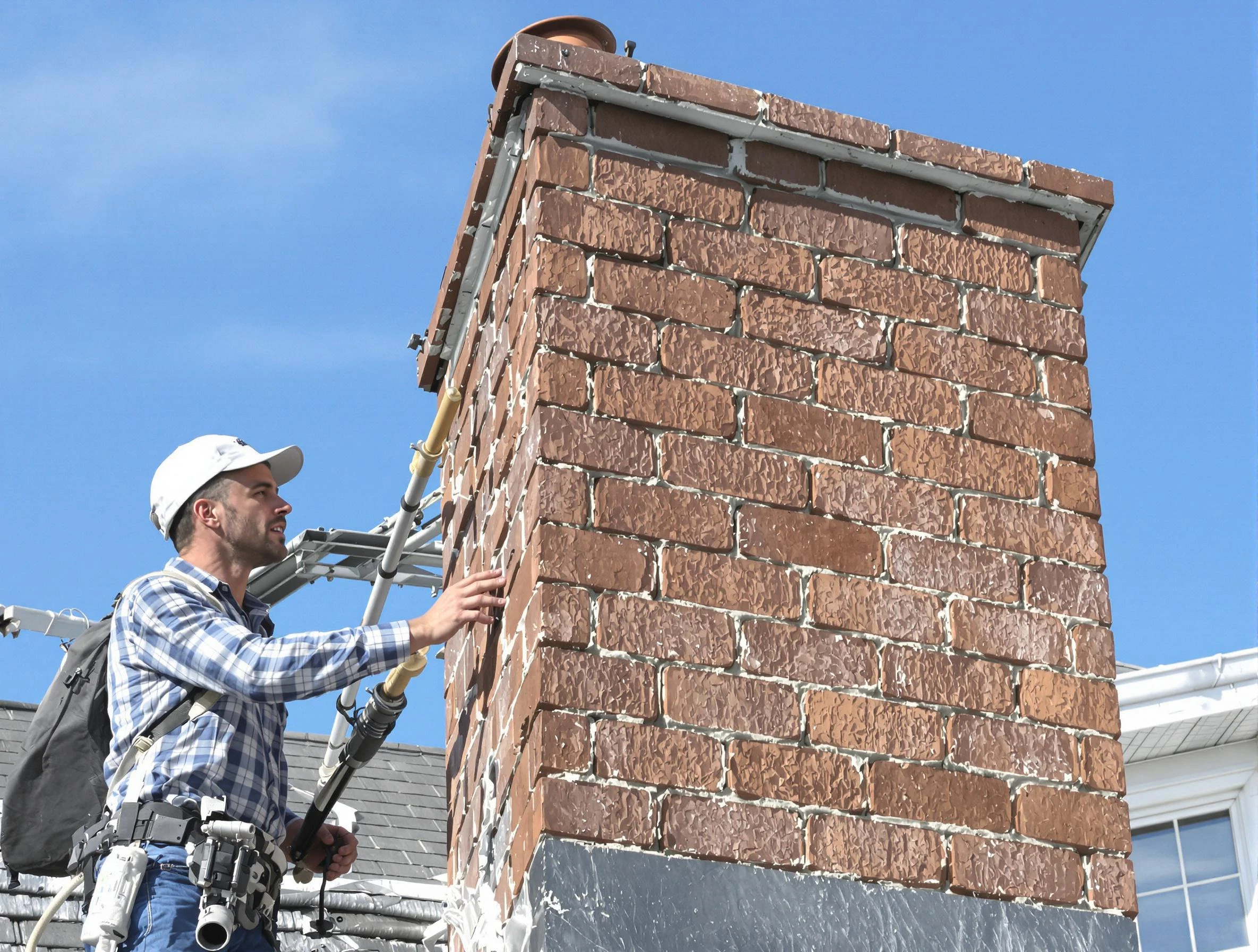 Brickwork for a chimney rebuild by Layton Chimney Sweep in Layton, UT