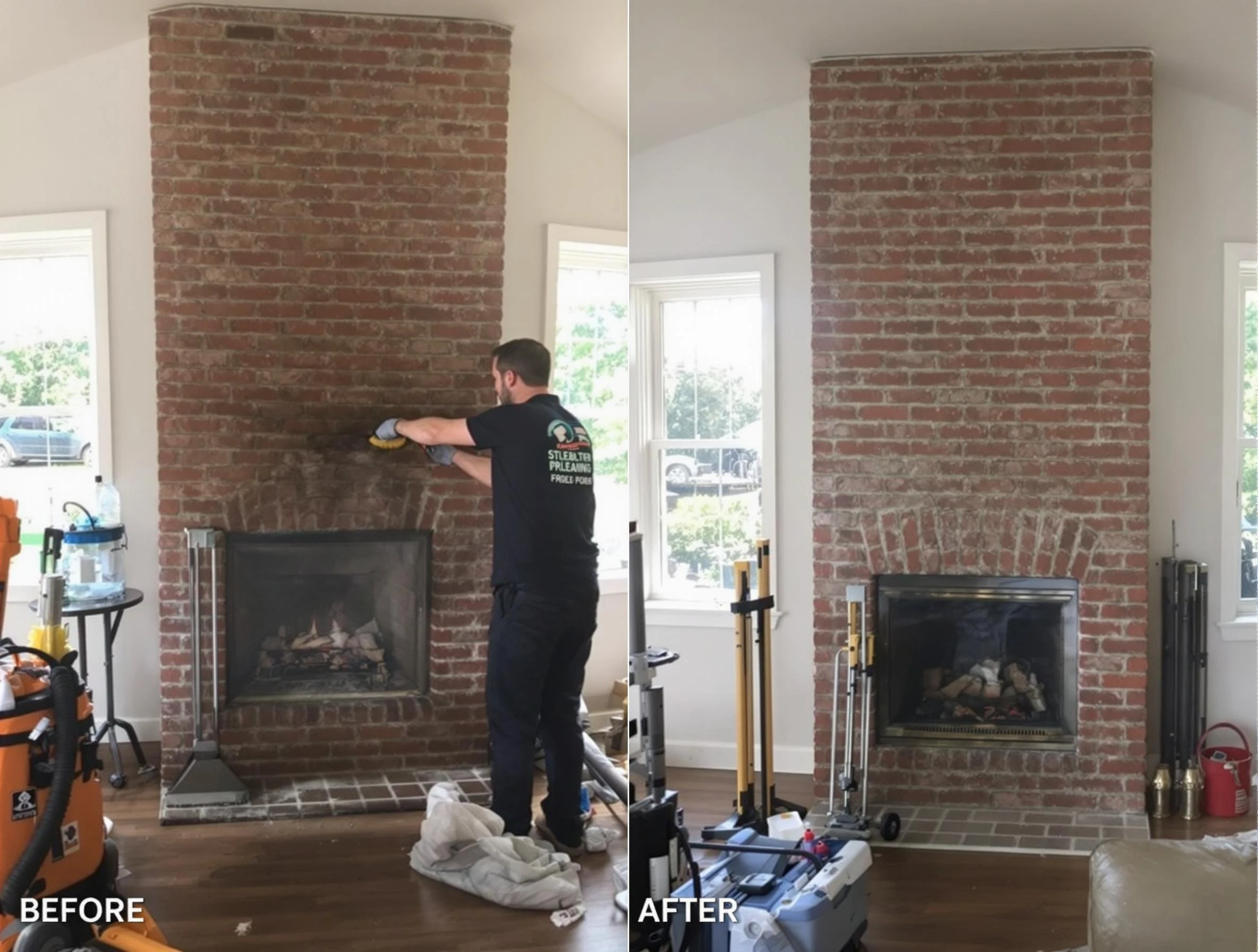 Finished chimney sweeping service by Layton Chimney Sweep in Layton, UT
