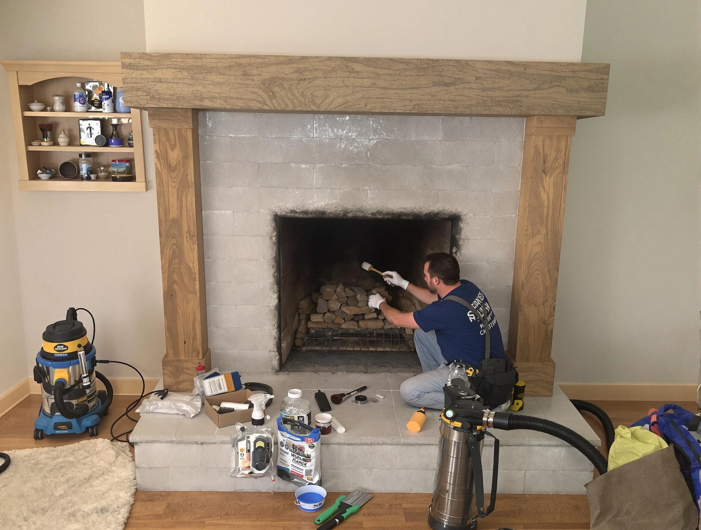 Detailed creosote removal process by Layton Chimney Sweep in Layton, UT