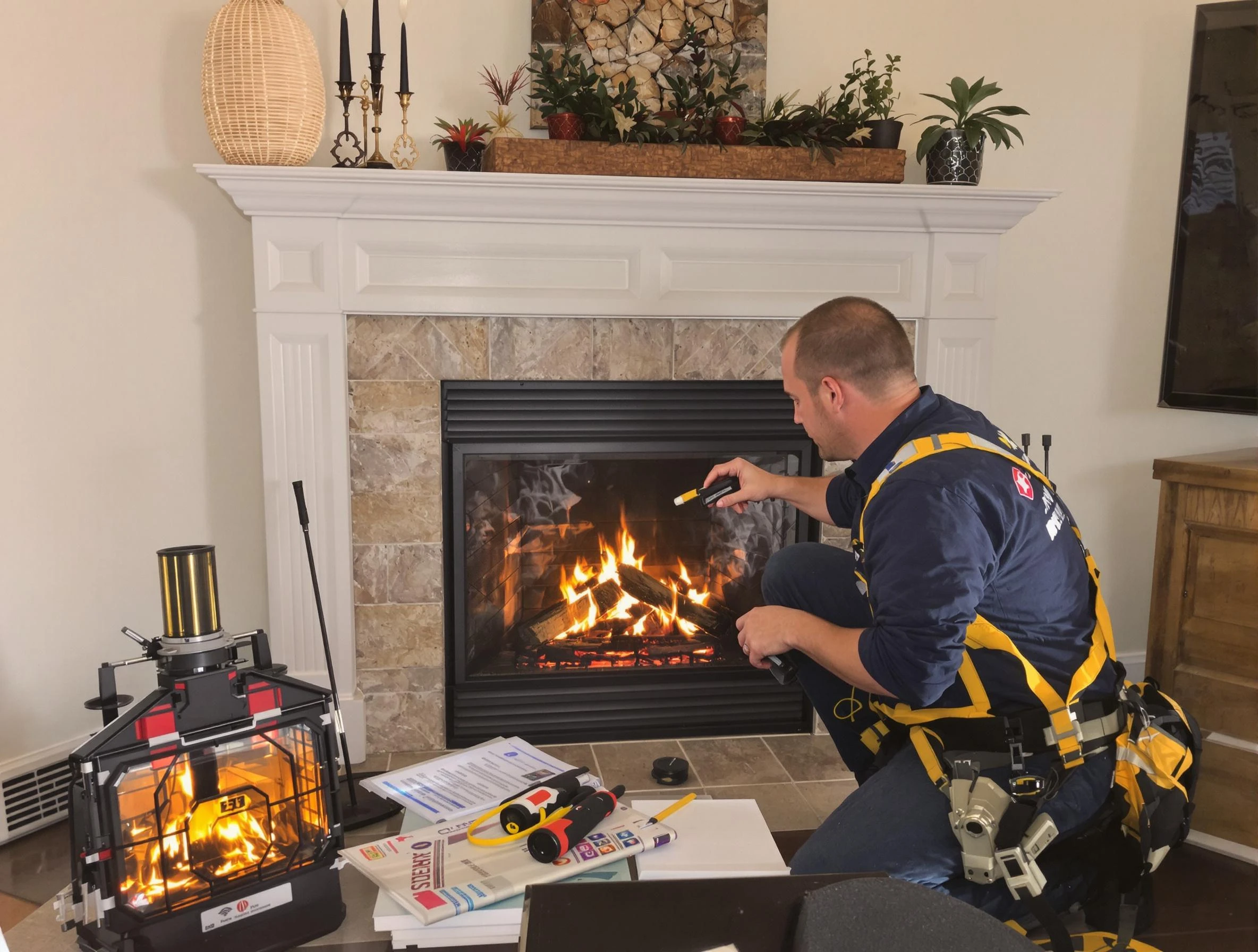 Safety-focused fireplace inspection by Layton Chimney Sweep in Layton, UT